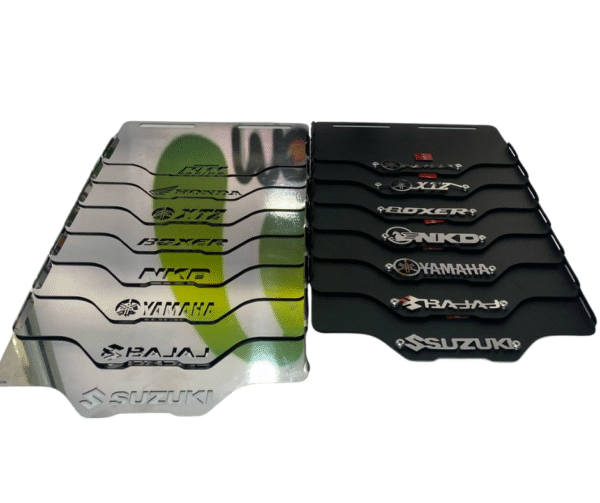 Refuerzo placa acero inxodable negro 3D - Image 2