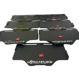 Refuerzo placa acero inxodable negro 3D