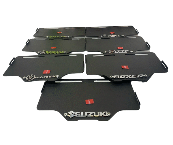 Refuerzo placa acero inxodable negro 3D